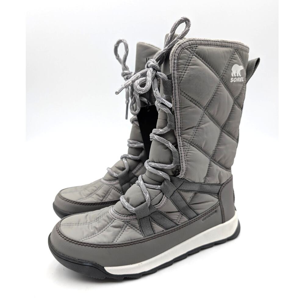 SOREL Whitney II Tall Lace Waterproof Boots Women's Gray Size US5.5 EU36.5